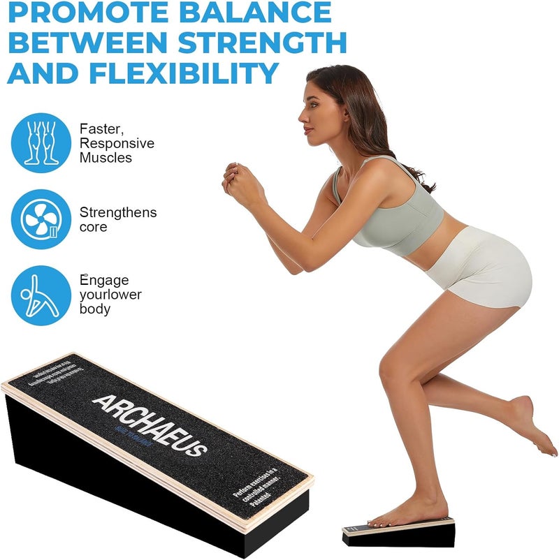 ARCHAEUS Athletic Balance Boards,Slant Board,Wobble Board,Balance Wedge for Condition Your Body and Prevent Injury - Image 2